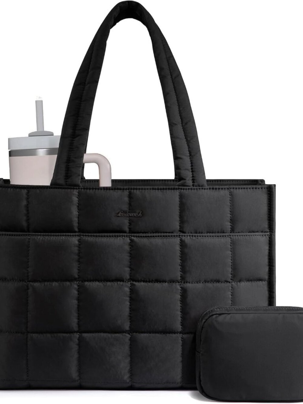 Tote Bag for Women, Puffer Work Handbag 15.6 Inch Laptop Purse for Nurse Teacher